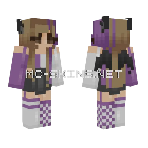 Flying Away Skintober Bats Minecraft skin, front and back