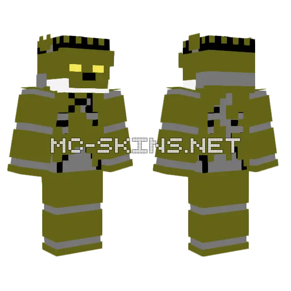 FNAF Dreadbear Minecraft skin, front and back