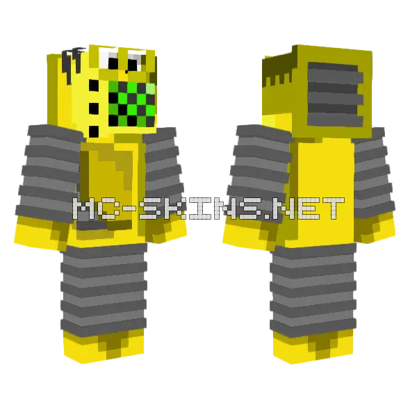 FNAF Full Hand Unit Minecraft skin, front and back