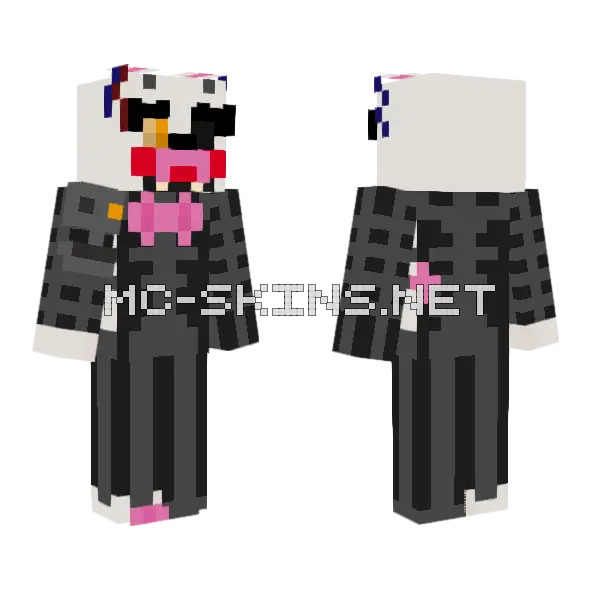 FNAF Mangle Minecraft skin, front and back