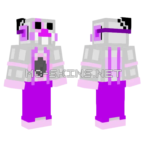Fnaf Music Man Minecraft skin, front and back