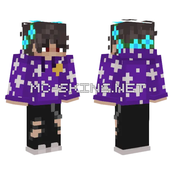 FNAF Undertale Combination Minecraft skin, front and back