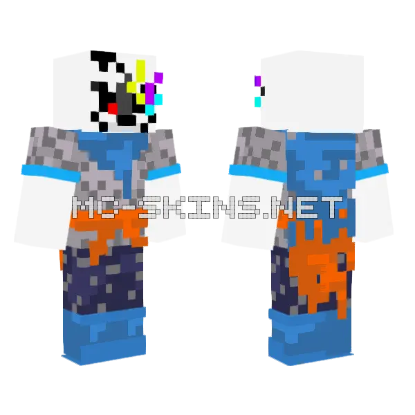 FNF Vs Dusttrust Swap Sans Minecraft skin, front and back