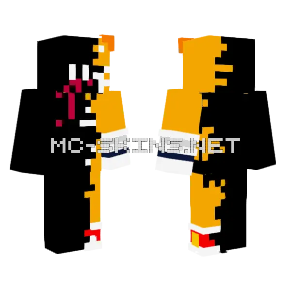 FNFVS Speed GIF 2 0 Tails Minecraft skin, front and back