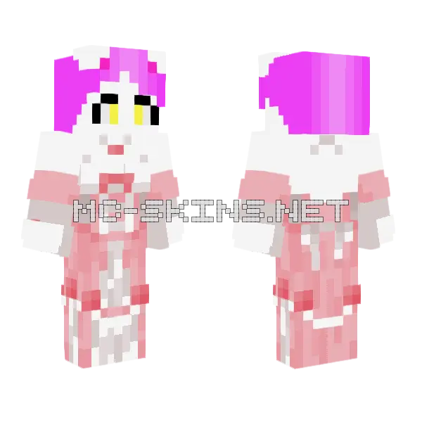 Fnia Funtime Foxy Minecraft skin, front and back