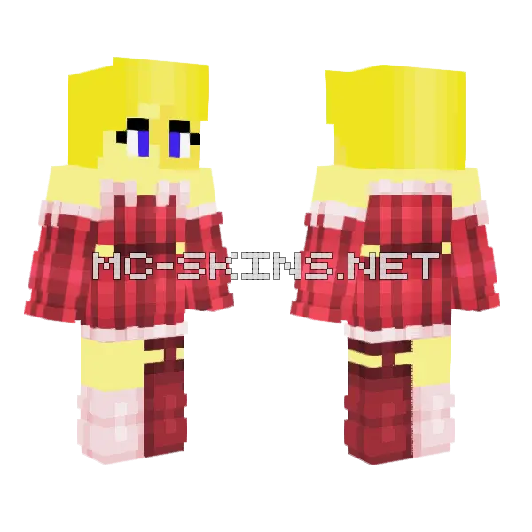 Fnia Sundrop Minecraft skin, front and back