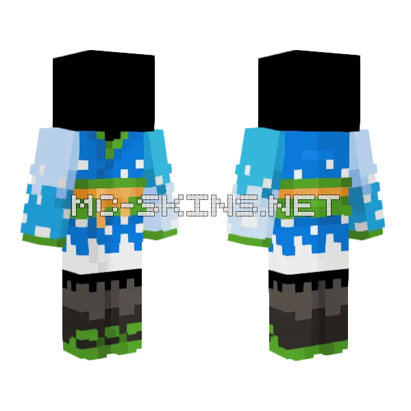 Foamy Waves Outfit Base Minecraft skin, front and back