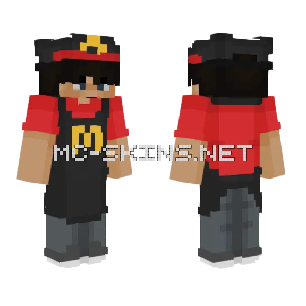Fobia Minecraft skin, front and back