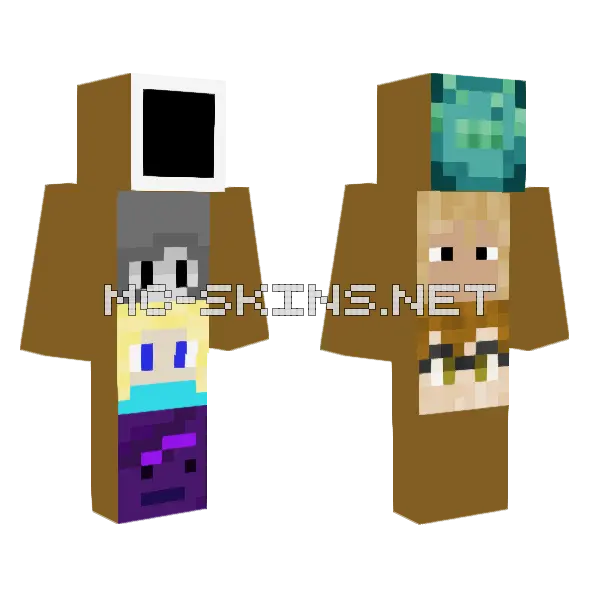 Follower Shoutout Wood Level Minecraft skin, front and back