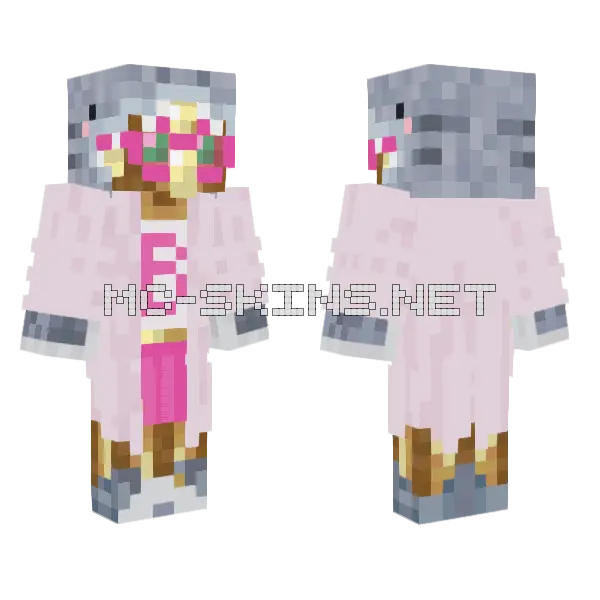Foolish Barbie Lab Coat Minecraft skin, front and back