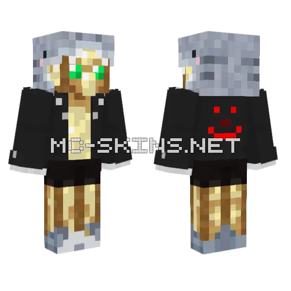 Foolish Dark Cucurucho Jacket Minecraft skin, front and back