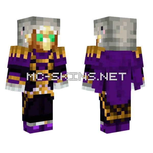 Foolish Koc Outfit Minecraft skin, front and back