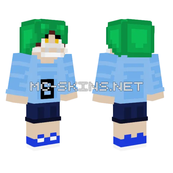 Football Gasp Player Minecraft skin, front and back