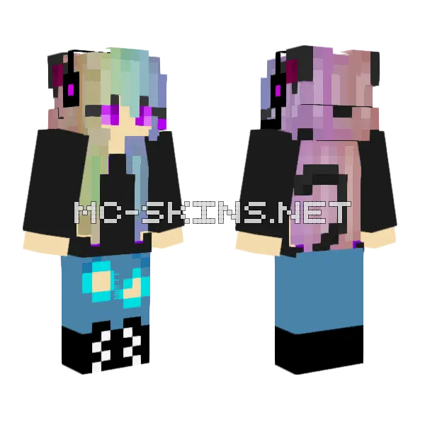 For Cluthe and Unclothe Minecraft skin, front and back