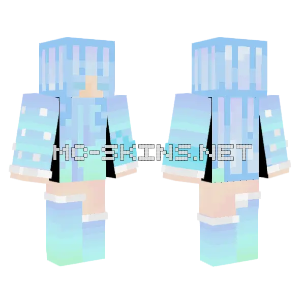 For Meow Minecraft skin, front and back