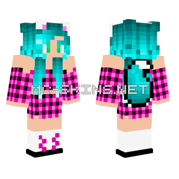 For My Little Sister Minecraft skin, front and back