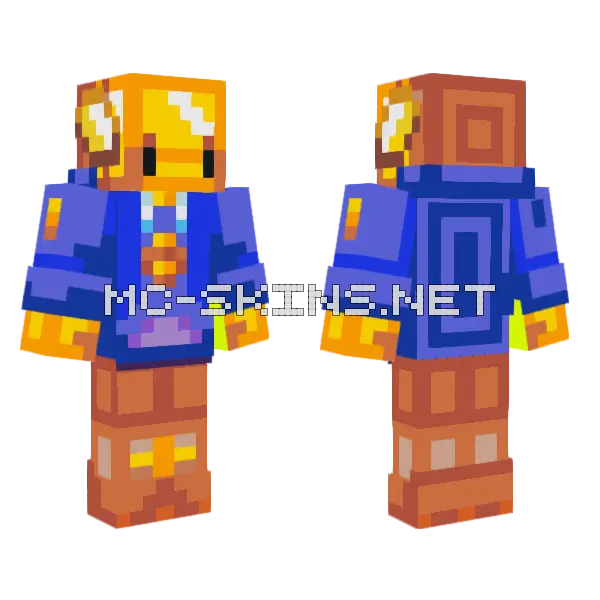 For You Hive Cube Minecraft skin, front and back