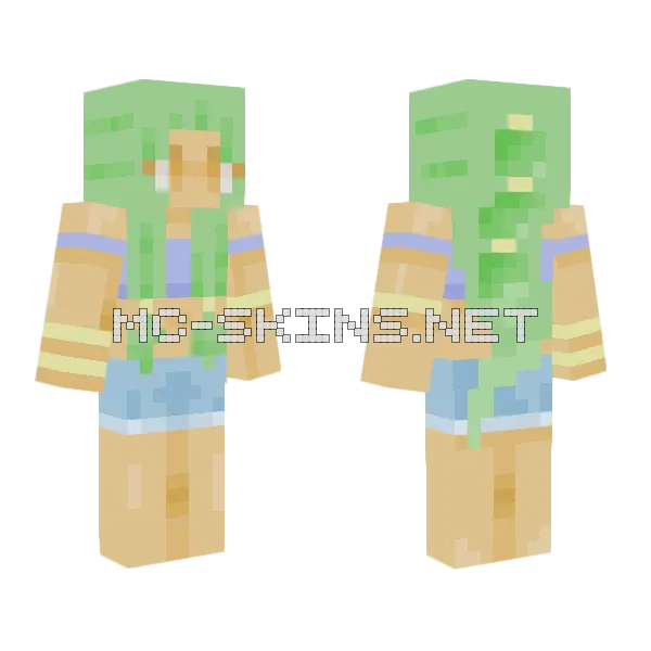 Forest Fairy Slim Minecraft skin, front and back