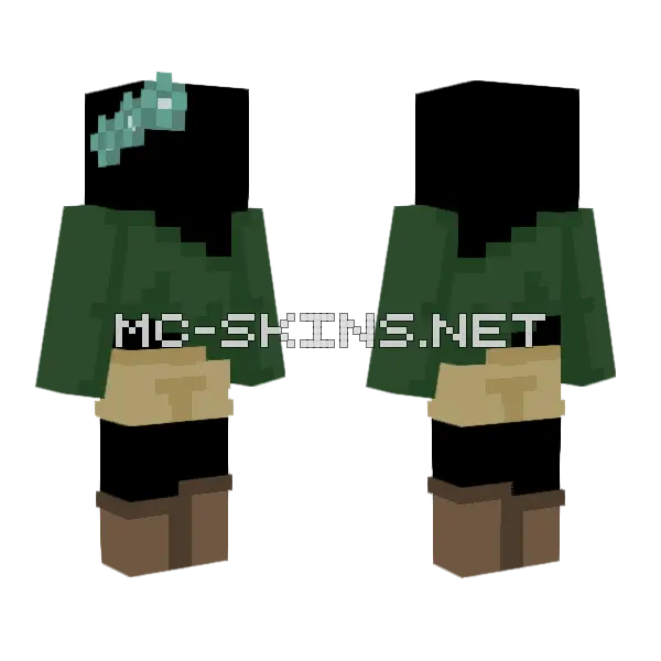 Forest Full Raffle Minecraft skin, front and back
