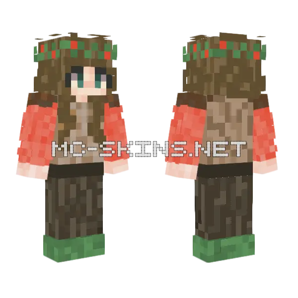 Forest Girl Skin 1 Minecraft skin, front and back