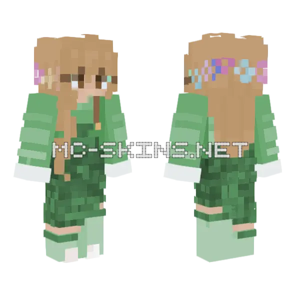 Forest Glow Minecraft skin, front and back