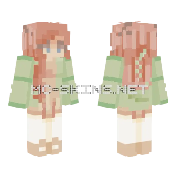 Forest Maid Minecraft skin, front and back