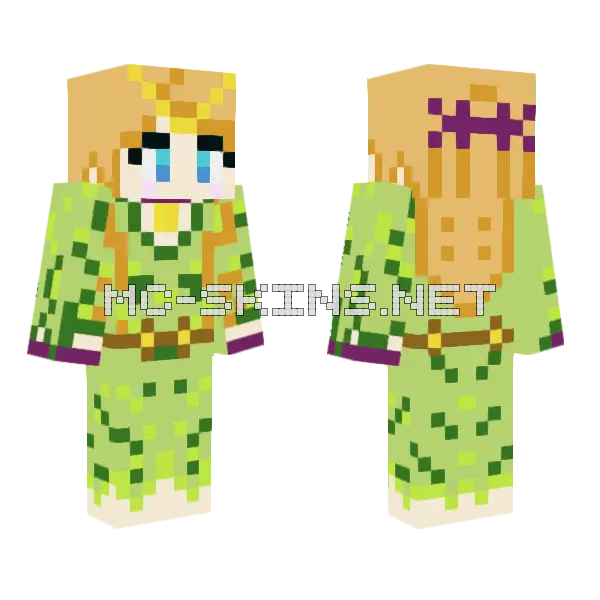 Forest Princess Minecraft skin, front and back