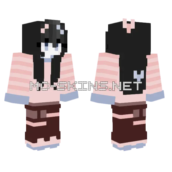 Forgotten Look Minecraft skin, front and back