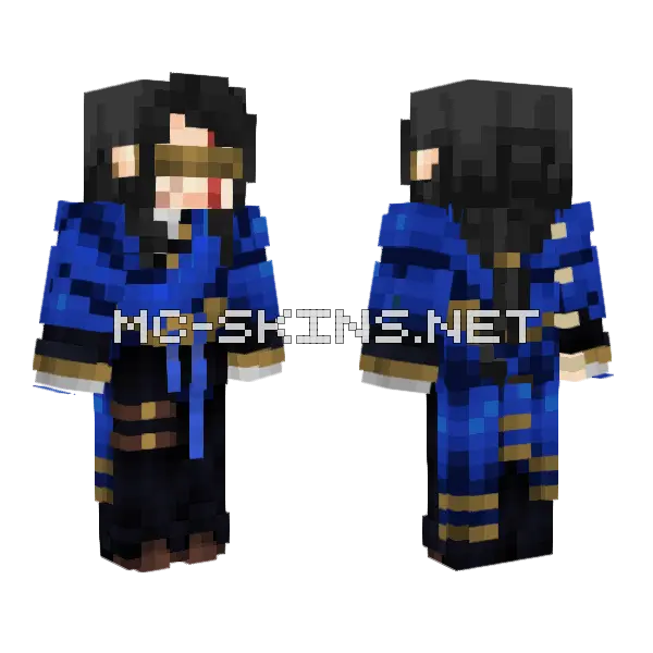 Formal Azul Minecraft skin, front and back