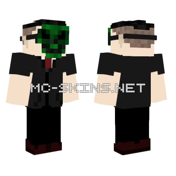 Formal Gentleman Suit Minecraft skin, front and back