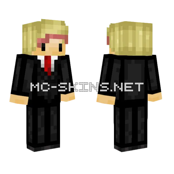 Formal Jorg Minecraft skin, front and back