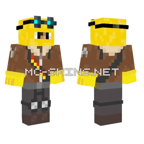 Fortnite Taurus Minecraft skin, front and back
