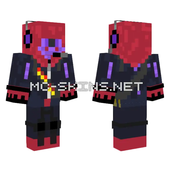 Fortnite Taurus Halloween Minecraft skin, front and back