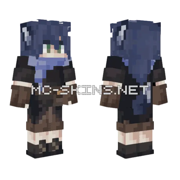 Fox Adventure Minecraft skin, front and back