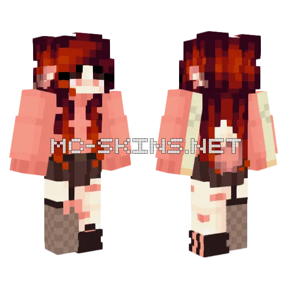 Fox Girl Skin Minecraft skin, front and back