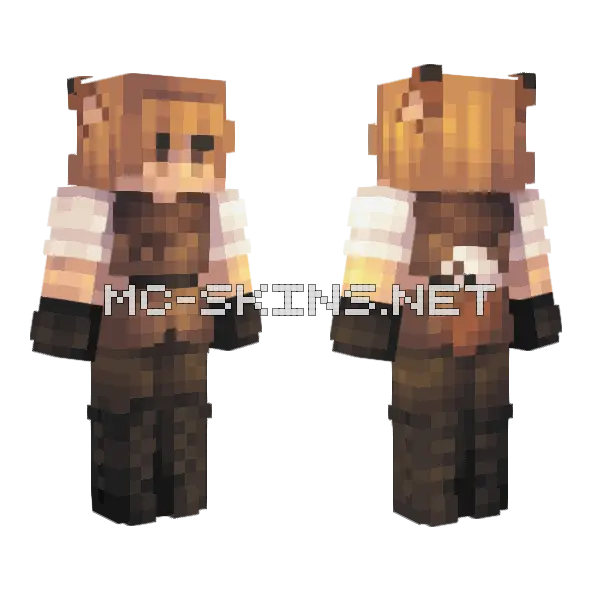 Fox Skin Minecraft skin, front and back