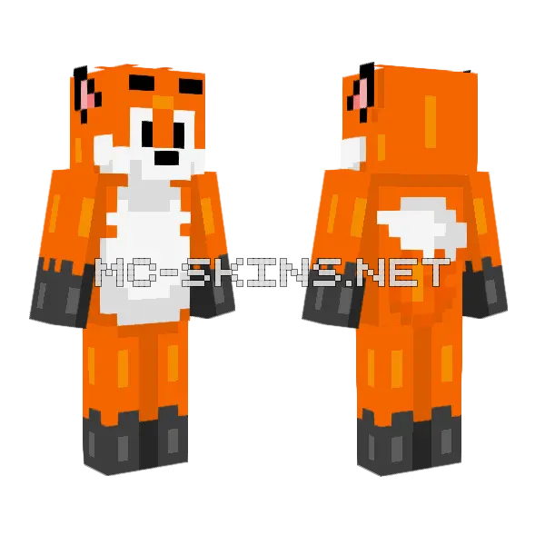 Fox V1 Minecraft skin, front and back