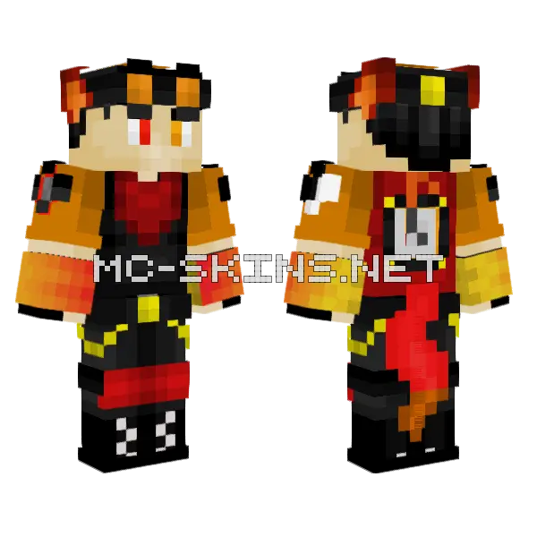 Fox1timer New Update Minecraft skin, front and back