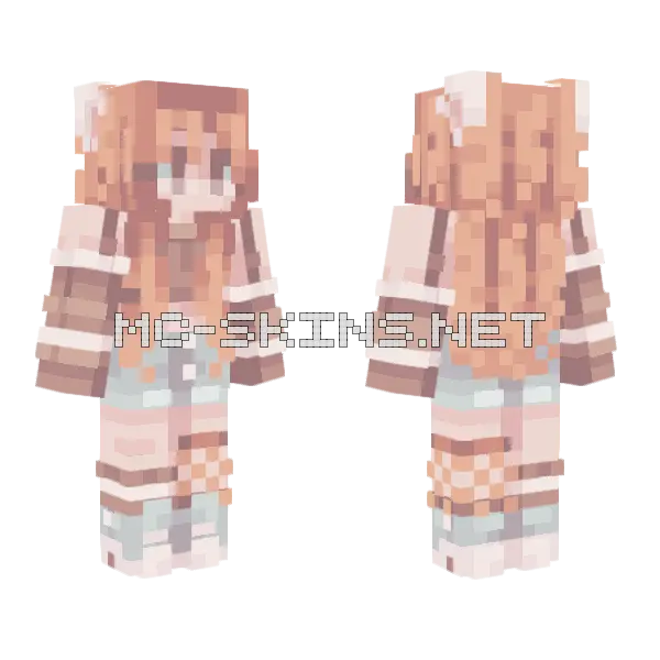 Foxes At Play Minecraft skin, front and back