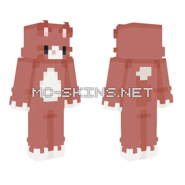 Foxfur Warrior OC Minecraft skin, front and back