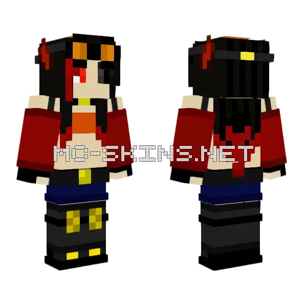 Foxie1hunter Edit Minecraft skin, front and back