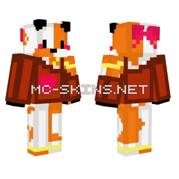 Foxx Minecraft skin, front and back
