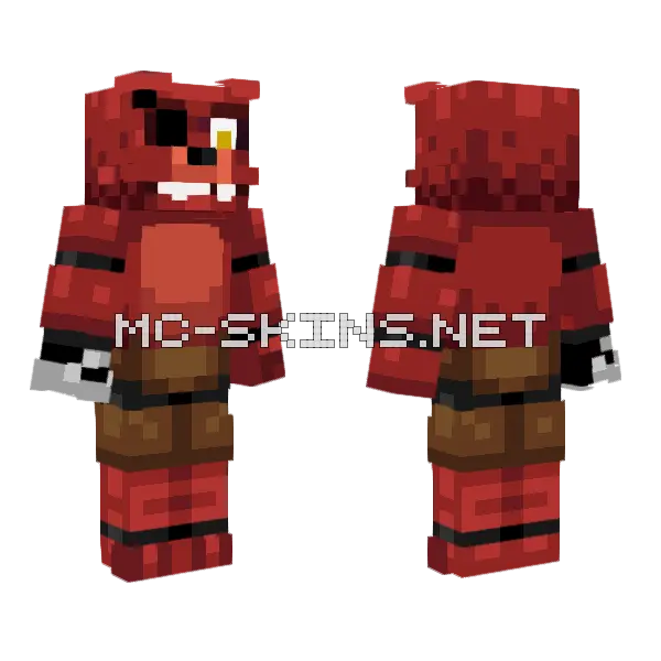 Foxy Minecraft skin, front and back