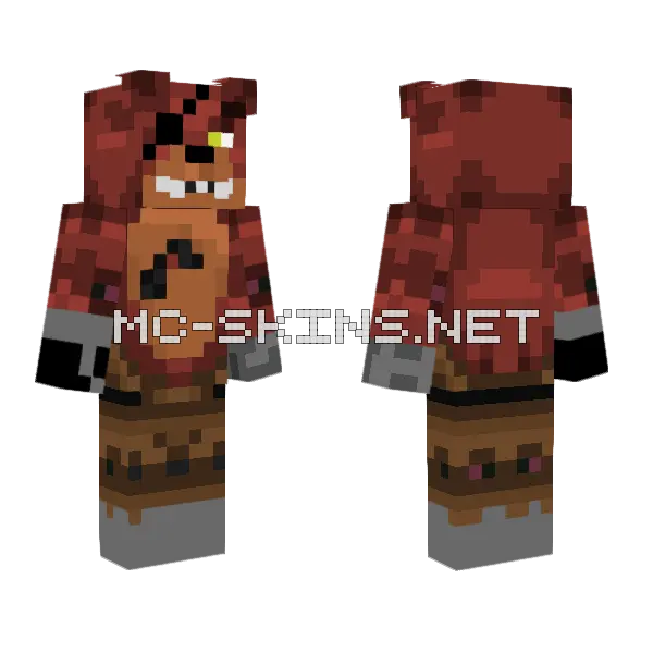 Foxy Minecraft skin, front and back