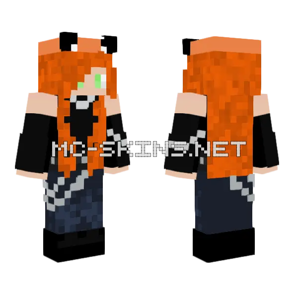 Foxy Character 3 Minecraft skin, front and back