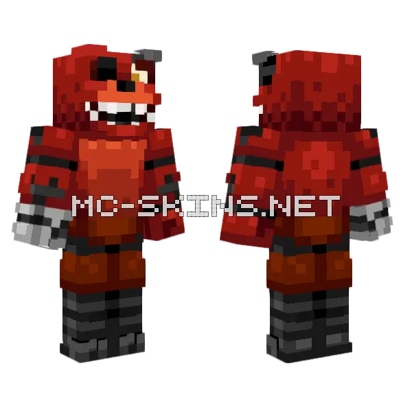 Foxy Minecraft skin, front and back