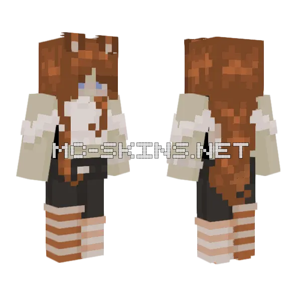 Foxy Foxy Minecraft skin, front and back