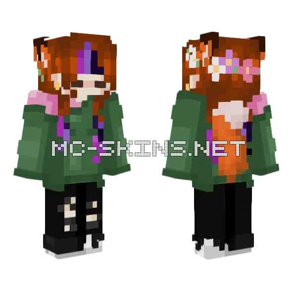 Foxy Me Minecraft skin, front and back