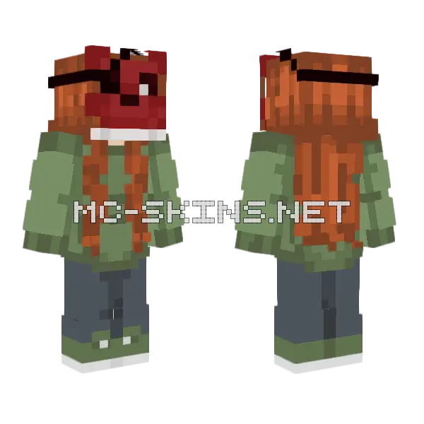 Foxy Me2 Minecraft skin, front and back