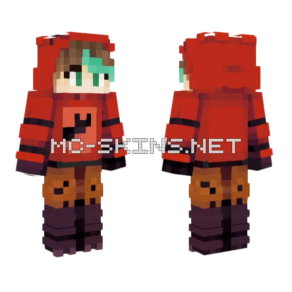 Foxy Onesie Minecraft skin, front and back
